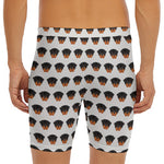 Rottweiler Face Pattern Print Men's Long Boxer Briefs