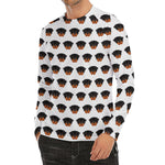 Rottweiler Face Pattern Print Men's Long Sleeve Rash Guard
