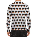 Rottweiler Face Pattern Print Men's Long Sleeve Rash Guard
