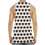 Rottweiler Face Pattern Print Men's Muscle Tank Top