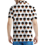 Rottweiler Face Pattern Print Men's Polo Shirt