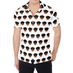 Rottweiler Face Pattern Print Men's Shirt