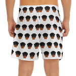 Rottweiler Face Pattern Print Men's Split Running Shorts