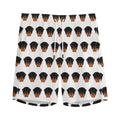 Rottweiler Face Pattern Print Men's Athletic Shorts