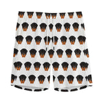 Rottweiler Face Pattern Print Men's Sports Shorts