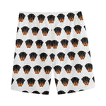Rottweiler Face Pattern Print Men's Sports Shorts