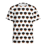 Rottweiler Face Pattern Print Men's Sports T-Shirt