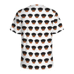 Rottweiler Face Pattern Print Men's Sports T-Shirt