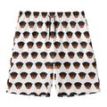 Rottweiler Face Pattern Print Men's Swim Trunks