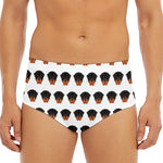 Rottweiler Face Pattern Print Men's Triangle Swim Briefs