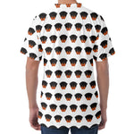 Rottweiler Face Pattern Print Men's Velvet T-Shirt