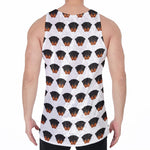 Rottweiler Face Pattern Print Men's Velvet Tank Top