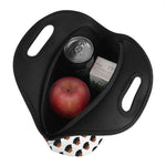 Rottweiler Face Pattern Print Neoprene Lunch Bag