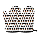 Rottweiler Face Pattern Print Oven Mitts