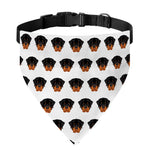 Rottweiler Face Pattern Print Over The Collar Dog Bandana