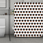 Rottweiler Face Pattern Print Polyester Shower Curtain