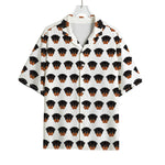 Rottweiler Face Pattern Print Rayon Hawaiian Shirt