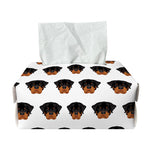 Rottweiler Face Pattern Print Rectangle Tissue Box Cover
