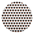 Rottweiler Face Pattern Print Round Blanket