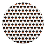 Rottweiler Face Pattern Print Round Blanket
