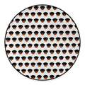 Rottweiler Face Pattern Print Round Floor Mat