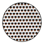 Rottweiler Face Pattern Print Round Floor Mat