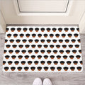 Rottweiler Face Pattern Print Rubber Doormat