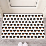 Rottweiler Face Pattern Print Rubber Doormat