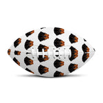 Rottweiler Face Pattern Print Rugby Ball