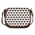 Rottweiler Face Pattern Print Saddle Bag