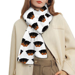 Rottweiler Face Pattern Print Scarf
