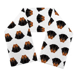Rottweiler Face Pattern Print Scarf
