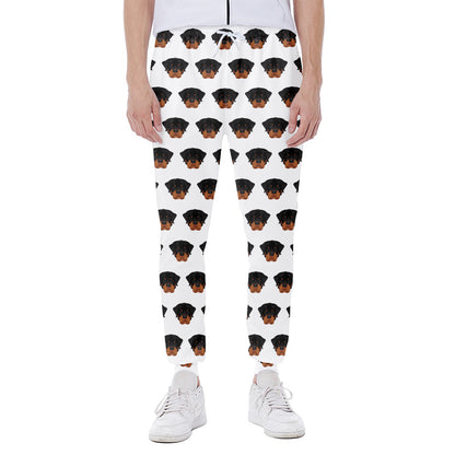 Rottweiler Face Pattern Print Scuba Joggers