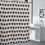 Rottweiler Face Pattern Print Shower Curtain