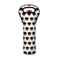 Rottweiler Face Pattern Print Single Neoprene Wine Tote