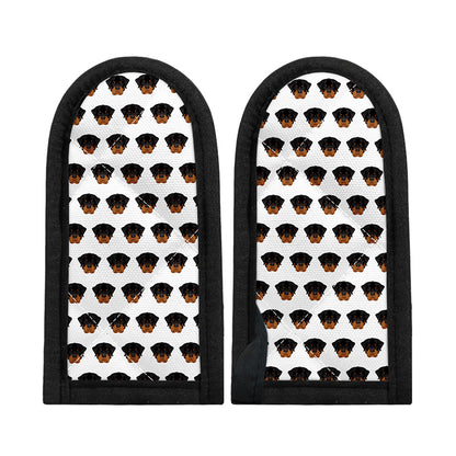 Rottweiler Face Pattern Print Skillet Handle Cover