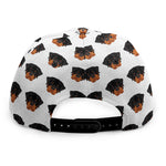 Rottweiler Face Pattern Print Snapback Cap
