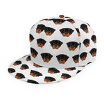 Rottweiler Face Pattern Print Snapback Cap