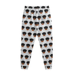 Rottweiler Face Pattern Print Sweatpants