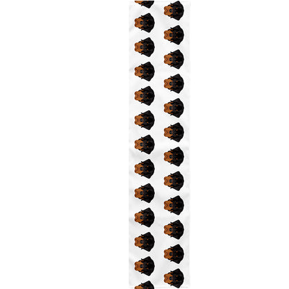 Rottweiler Face Pattern Print Table Runner