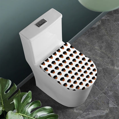 Rottweiler Face Pattern Print Toilet Lid Cover