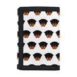 Rottweiler Face Pattern Print Trifold Wallet