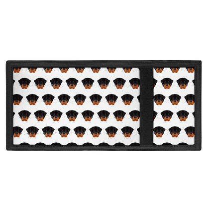 Rottweiler Face Pattern Print Trifold Wallet