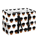 Rottweiler Face Pattern Print Utility Tote Bag