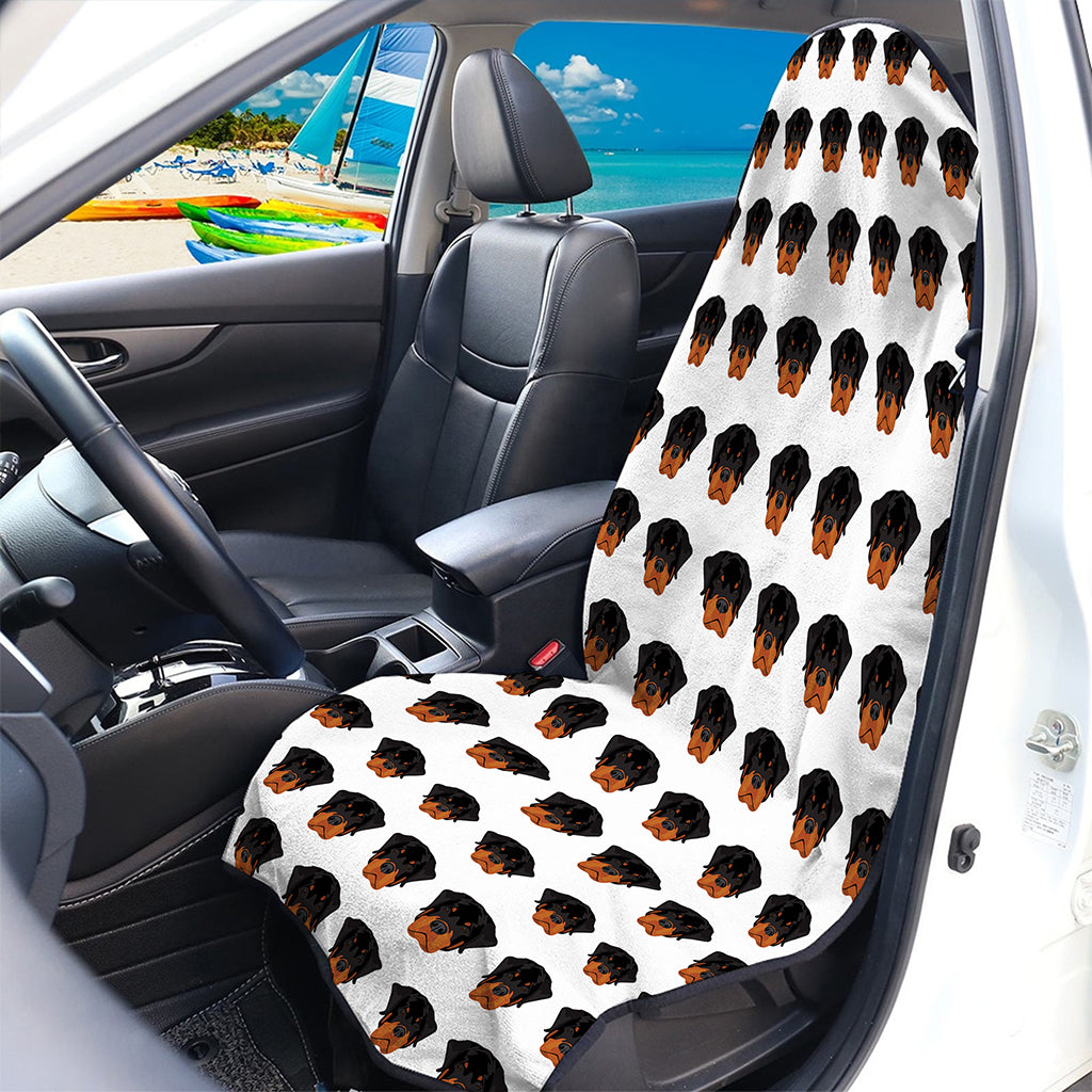 Rottweiler Face Pattern Print Waterproof Car Seat Cover