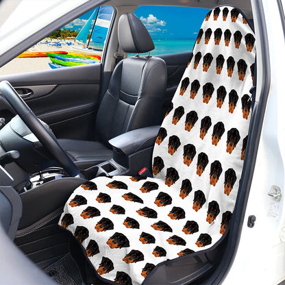 Rottweiler Face Pattern Print Waterproof Car Seat Cover
