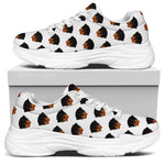 Rottweiler Face Pattern Print White Chunky Shoes
