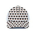 Rottweiler Face Pattern Print White Mesh Trucker Hat