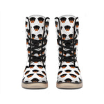 Rottweiler Face Pattern Print Winter Boots