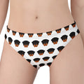 Rottweiler Face Pattern Print Women's Panties